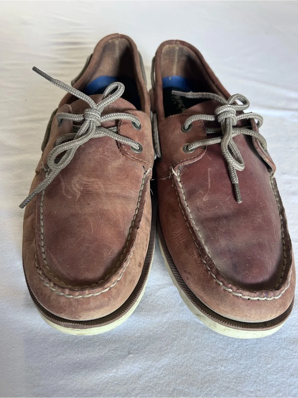 Sperry Top-Sider Men’s Brown Leather Boat Shoes Size 13M